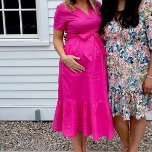 J. Crew Cotton Pink Mid-length Dress - Size 6